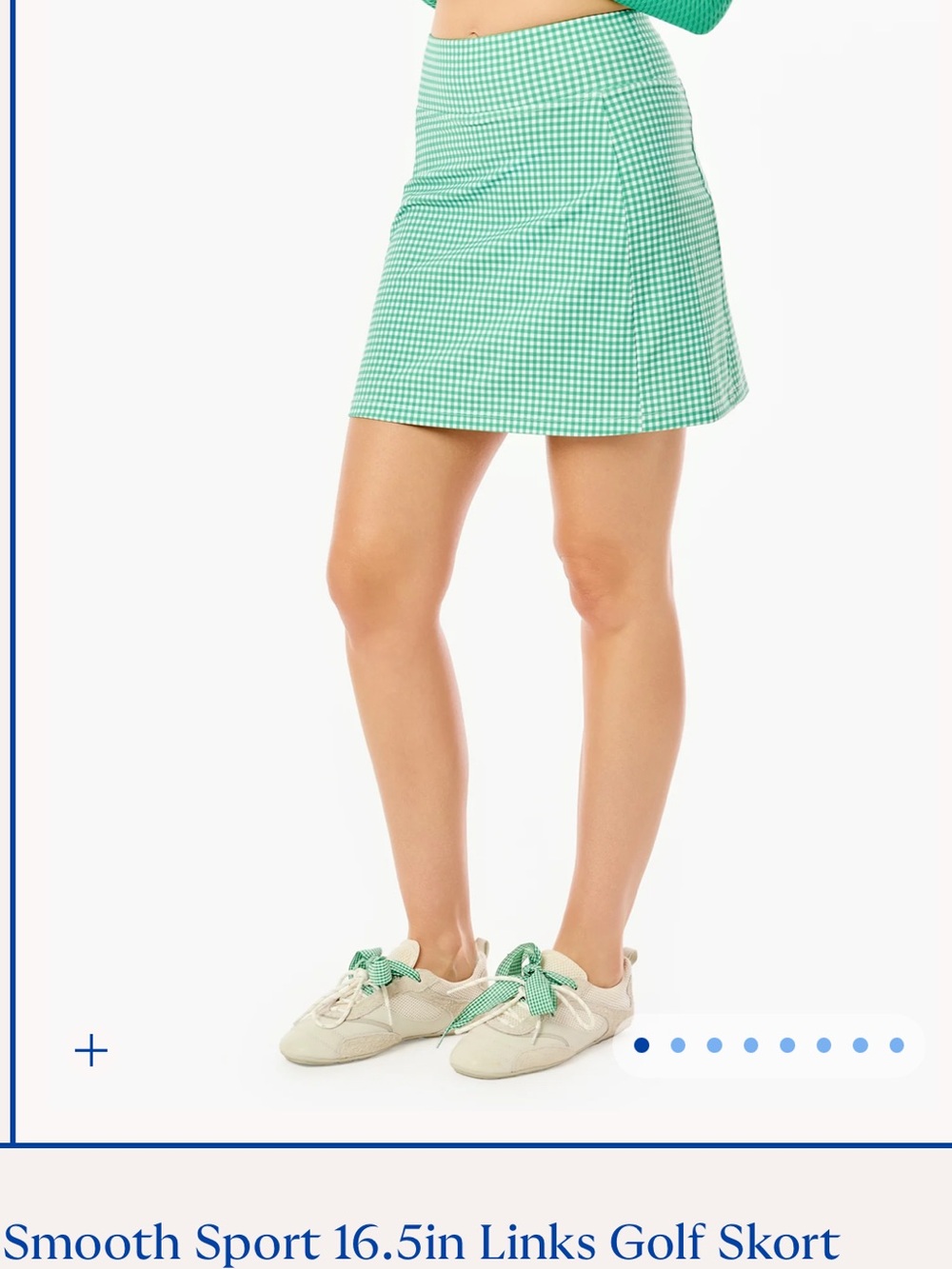 Addison Bay Smooth Sport 16.5in Links Golf Skort in gingham